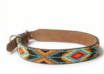 The Rafiki Beaded Dog Collar | Kenya El Yapımı Boncuklu Deri Köpek Tasması