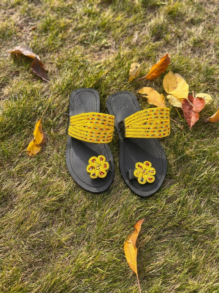 The Chanua Blossom Sandal | El Yapımı Papatya Sandalet