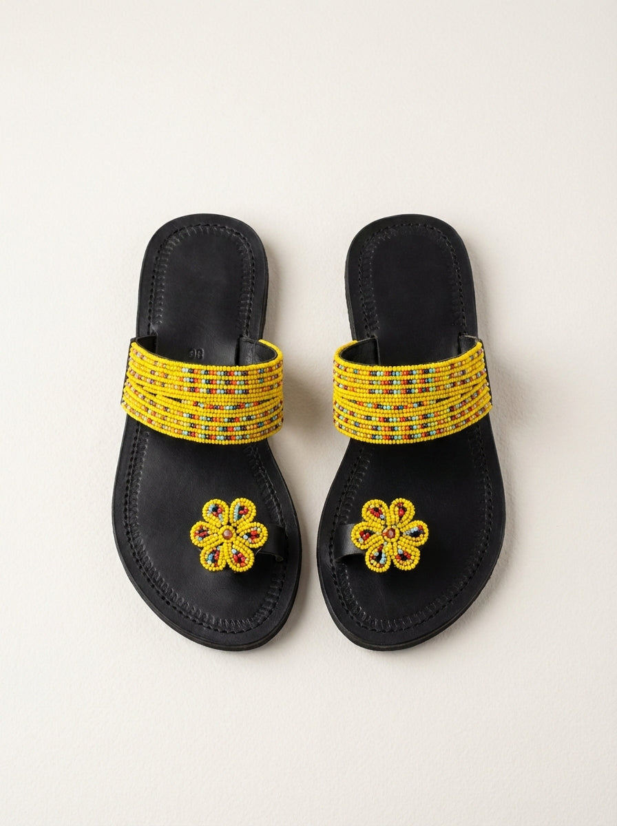 The Chanua Blossom Sandal | El Yapımı Papatya Sandalet