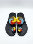 The Maisha Spiral Leather Sandals | Kenya El Yapımı Siyah Deri ve Boncuklu Sandalet