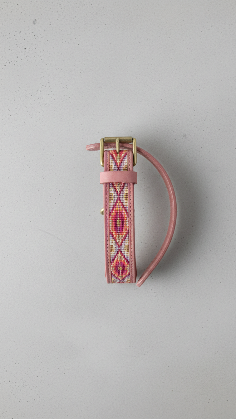 The Nyota Beaded Leather Cat Collar | Kenya El Yapımı Boncuklu Kedi Tasması