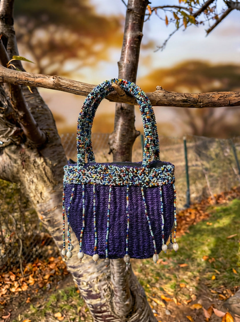 The Asili Beaded Mini Tote | Kenya El Yapımı Cam Boncuk Çanta