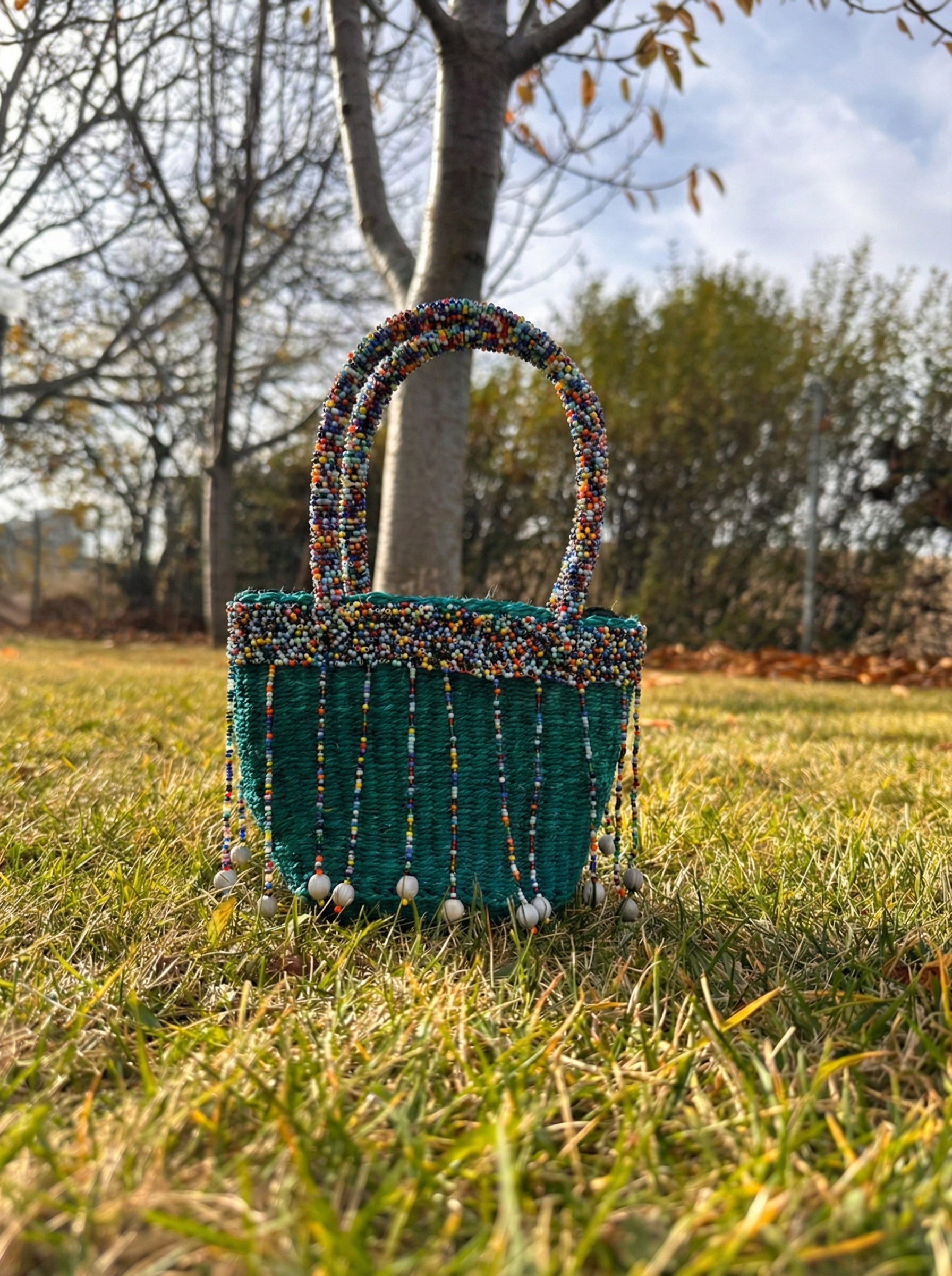 The Asili Beaded Mini Tote | Kenya El Yapımı Cam Boncuk Çanta