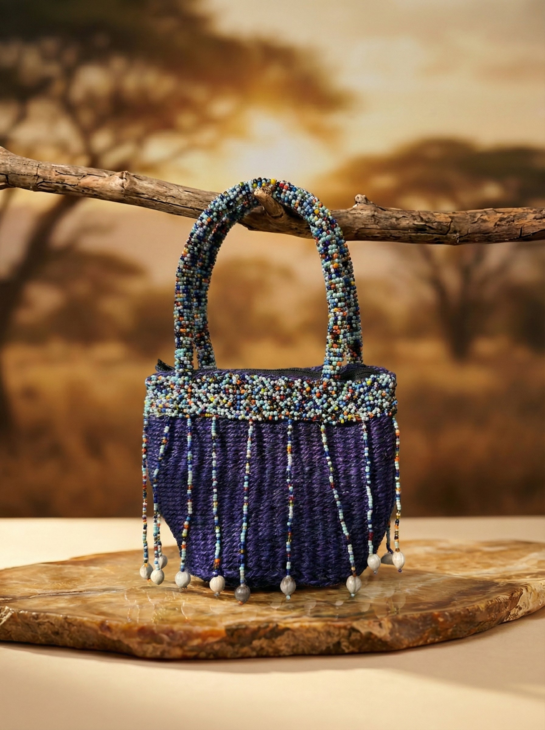 The Asili Beaded Mini Tote | Kenya El Yapımı Cam Boncuk Çanta