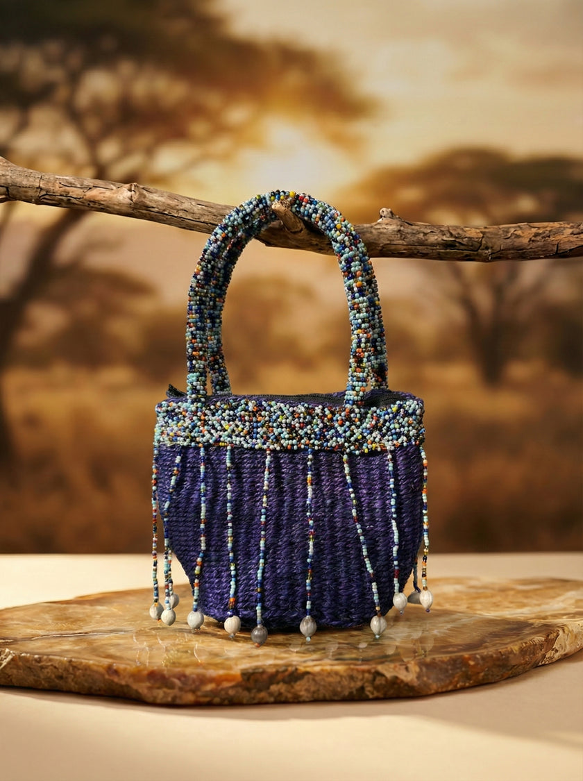 The Asili Beaded Mini Tote | Kenya El Yapımı Cam Boncuk Çanta