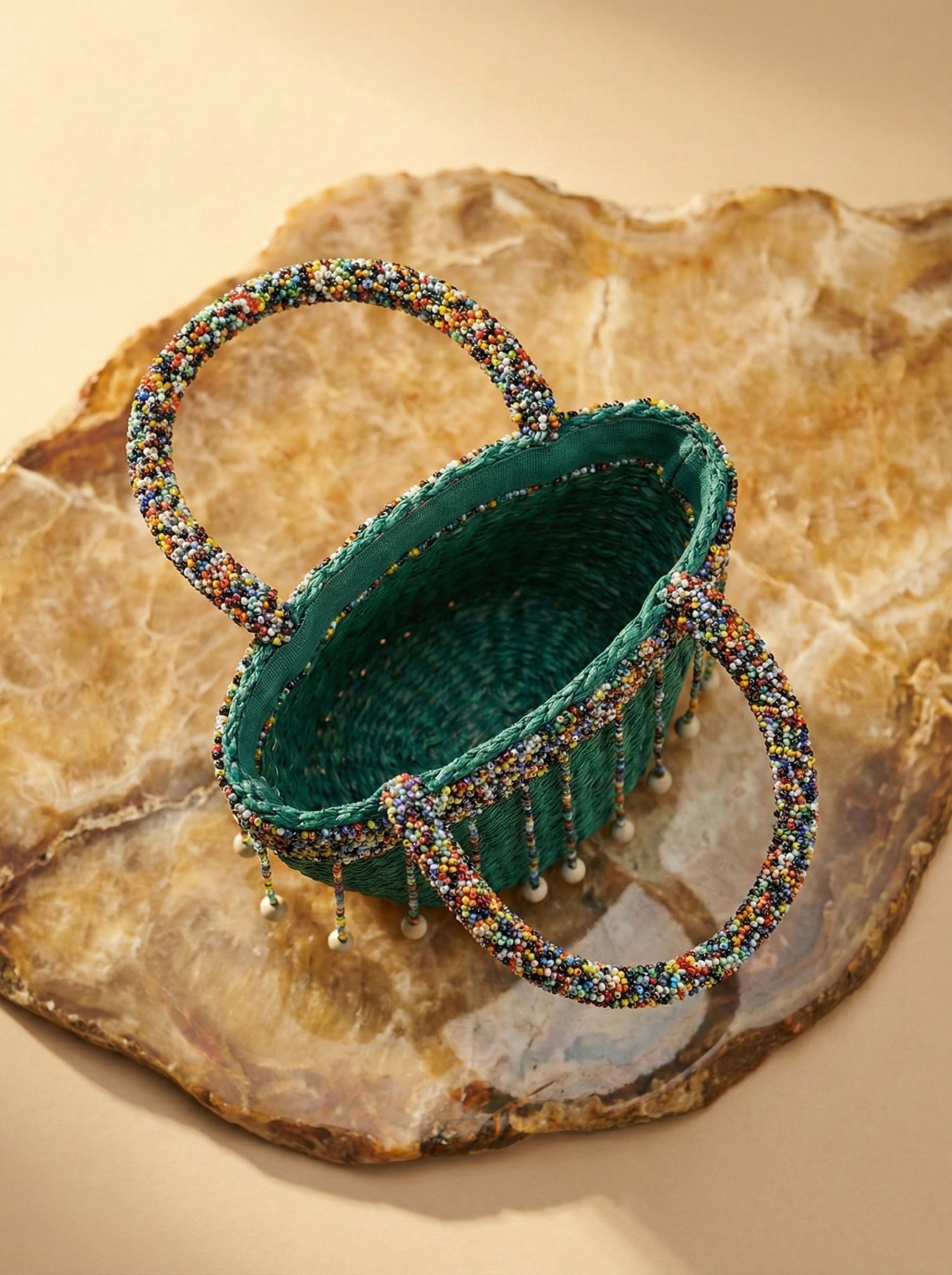 The Asili Beaded Mini Tote | Kenya El Yapımı Cam Boncuk Çanta