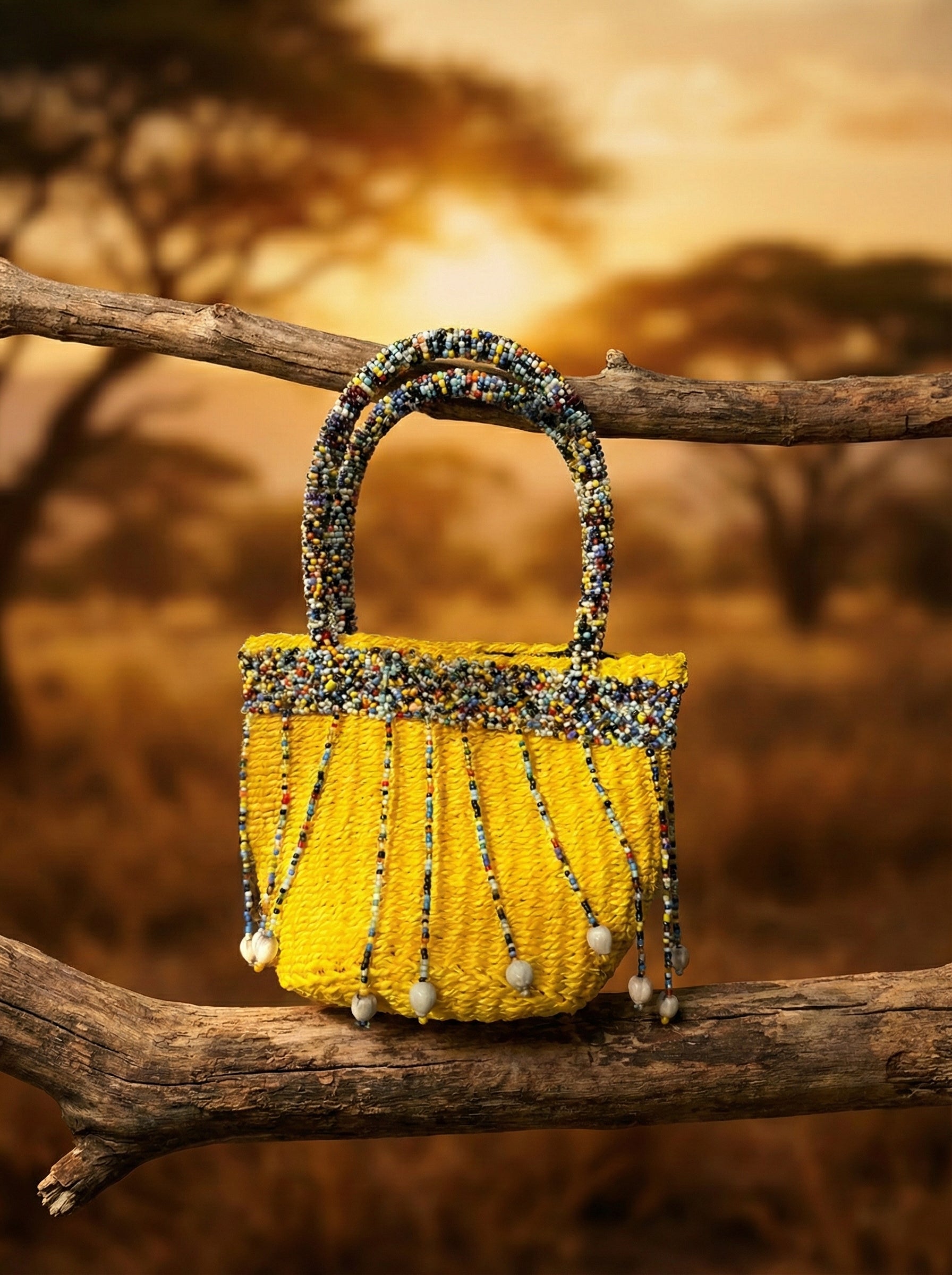 The Asili Beaded Mini Tote | Kenya El Yapımı Cam Boncuk Çanta