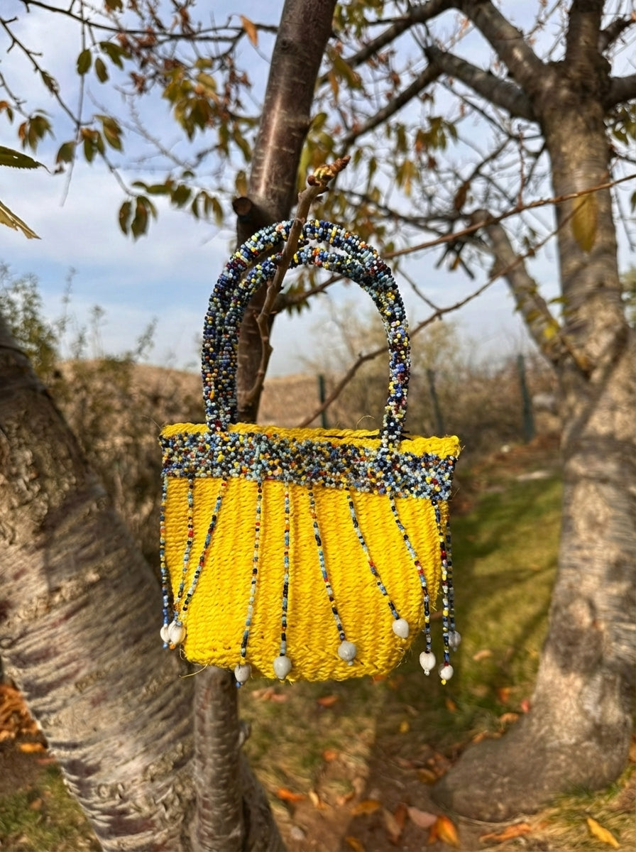 The Asili Beaded Mini Tote | Kenya El Yapımı Cam Boncuk Çanta