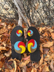 The Maisha Spiral Leather Sandals | Kenya El Yapımı Siyah Deri ve Boncuklu Sandalet