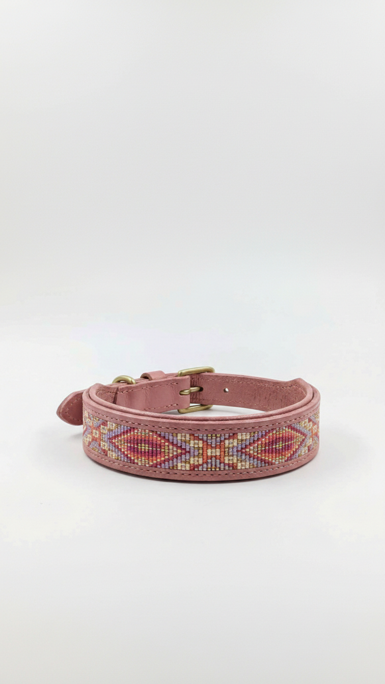 The Nyota Beaded Leather Cat Collar | Kenya El Yapımı Boncuklu Kedi Tasması